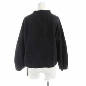 martinique タグ付き カットソー ハイネック ショート丈 ビックシルエット 長袖 紺 ネイビー A0341UTS205