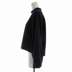 martinique タグ付き カットソー ハイネック ショート丈 ビックシルエット 長袖 紺 ネイビー A0341UTS205