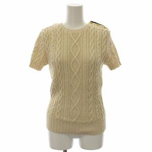 ケーブルニット 半袖 L ベージュ SSRLKM2403 /RE