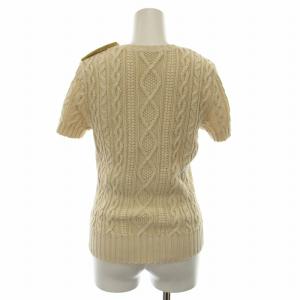 RALPH LAUREN ケーブルニット 半袖 L ベージュ SSRLKM2403 /RE