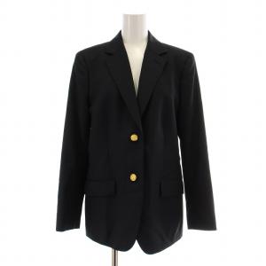 テーラードジャケット アウター シングル 総裏地 ウール 8 黒 ブラック /BB