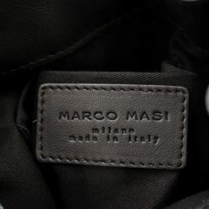 marco masi 巾着 ショルダーバッグ フリンジ レザー 黒 ブラック /G