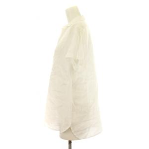 OLD ENGLAND 570-51106431 リネンシャツ 半袖 オープントップ 麻 38 白 ホワイト /KU