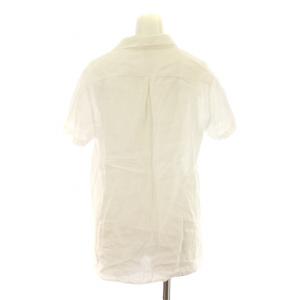 OLD ENGLAND 570-51106431 リネンシャツ 半袖 オープントップ 麻 38 白 ホワイト /KU