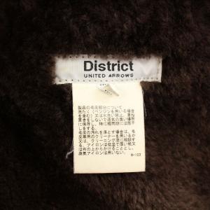 District UNITED ARROWS ムートンコート アウター ロング丈 スエード レザー L 茶 ブラウン /BB