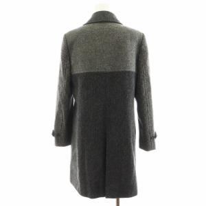 Paul Smith BLACK コート ロング丈 ダブル 切替 ウール 40 グレー SCPMNW0800 /AN27