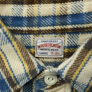 WAREHOUSE ネルシャツ カジュアルシャツ 長袖 レギュラーカラー 裏起毛 チェック柄 L マルチカラー /BB