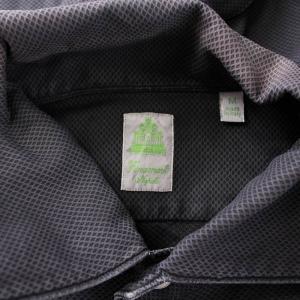 Finamore カジュアルシャツ 長袖 カッタウェイ 無地 M チャコールブラック