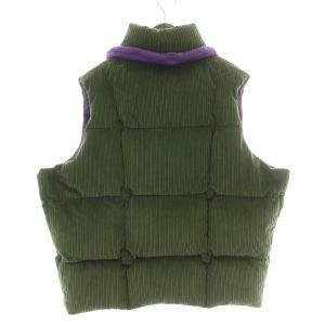 kolor BEACON ダウンベスト コーデュロイ 2 カーキ パープル