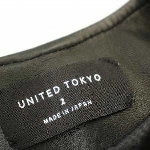 UNITED TOKYO UNITEDTOKYO ライダースジャケット シングル 506352002 ラムレザー 羊革 ブルゾン 2 黒 ブラック /G