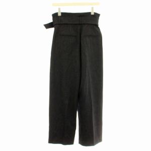 Plage 23AW tulip スラックス 23030922730030 ウール ワイドパンツ ハイウエスト ベルト付