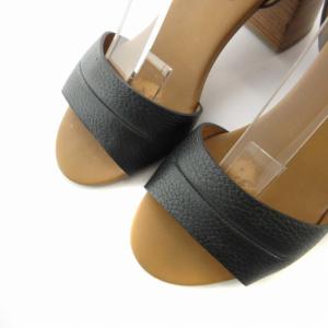 SEE BY CHLOE サンダル チャンキーヒール 35 22cm 黒 ブラック 茶 ブラウン /RO