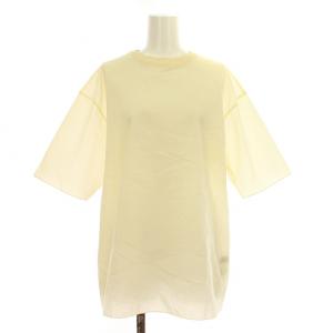 シアーTブラウス 111180092200 プルオーバー 五分袖 クルーネック ストレッチ M オフホワイト