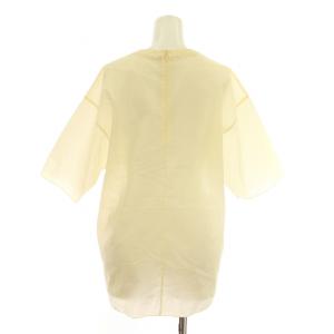 STUNNING LURE シアーTブラウス 111180092200 プルオーバー 五分袖 クルーネック ストレッチ M オフホワイト