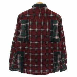 White Mountaineering ネルシャツ 長袖 チェック柄 0 赤 レッド 緑 グリーン WM1273116 /YT