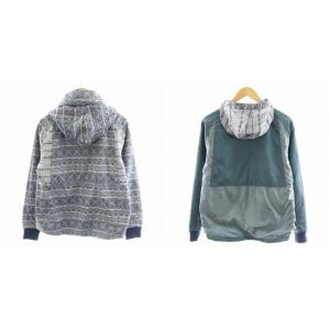 White Mountaineering ジャケット フード 総柄 リバーシブル S グレー 青 ブルー WM1171222 /AN30