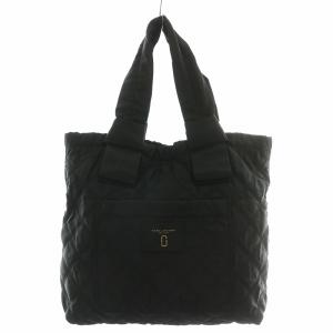 DOUBLE J ダブルJ トートバッグ ハンドバッグ ナイロン キルティング ロゴ 黒 ブラック M0011197