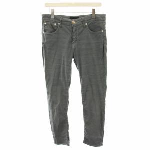 涼感コットン＆リネンスリムテーパードデニム ジーンズ ジップフライ 麻 リネン 28 グレー 243303