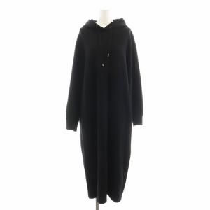 23AW ワンピース ロング丈 長袖 フード L 黒 ブラック OPCMSW6513 /AN8