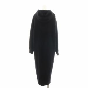 iCB 23AW ワンピース ロング丈 長袖 フード L 黒 ブラック OPCMSW6513 /AN8