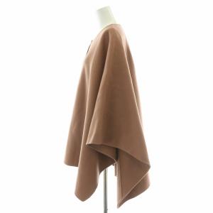 theory luxe MOTION LIGHT NICOL ケープ風アウター ノーカラーコート ショート丈 ウール カシミヤ混