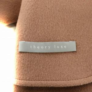 theory luxe MOTION LIGHT NICOL ケープ風アウター ノーカラーコート ショート丈 ウール カシミヤ混