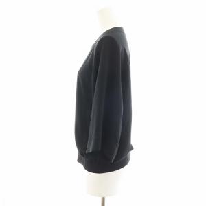 theory luxe 23SS FLOW DANILA ジップアップブルゾン 七分袖 38 黒 ブラック 3204112 /AN24