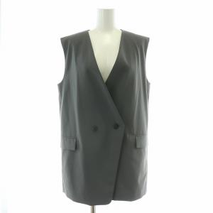 23SS SYCAMORE FLOREN ベスト ノーカラー ミドル丈 Vネック 総裏地 ダブル 38