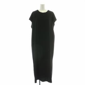 23SS FLOW DELLA フレアワンピース ミモレ ロング ノースリーブ クルーネック 40 黒