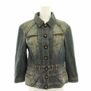 デニムジャケット ジージャン Gジャン アウター USED加工 S インディゴ /YT