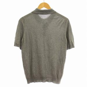 BARBA ニット ポロシャツ シルク 半袖 46 グレー /G