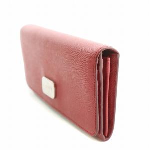 TOD'S 長財布 ロングウォレット 二つ折り ロゴ レザー 赤 レッド /BB