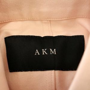 AKM ストレッチ シャツ S043 ボタンダウン 長袖 S ピンク /G