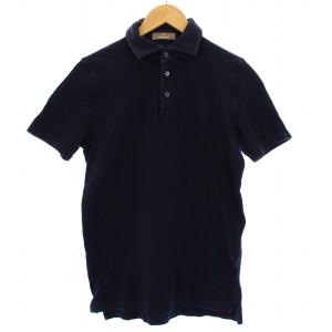 ショートスリーブ鹿の子ポロシャツ 半袖 46 ネイビー CU7332 /BM