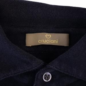 Cruciani ショートスリーブ鹿の子ポロシャツ 半袖 46 ネイビー CU7332 /BM