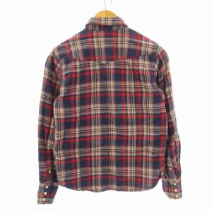 WRANGLER AKM カジュアルシャツ チェック 長袖 S 青 ブルー S09086 /EE