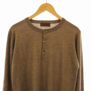 TOMORROWLAND tricot ニット セーター 長袖 カシミヤ ヘンリーネック M 茶 ブラウン 61-02-04-02007 /EE