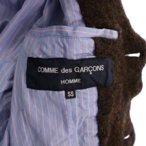 COMME des GARCONS HOMME AD2008 テーラードジャケット 3B ウール縮絨 SS ブラウン HB-J075