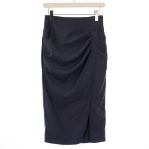 アシメタックタイトスカート アシンメトリー ミモレ ロング スリット 2 紺 ネイビー タグ付き 43332380