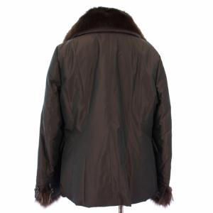 Leilian ダウンジャケット フォックスファー アウター 9 茶 LN-18755 /TK