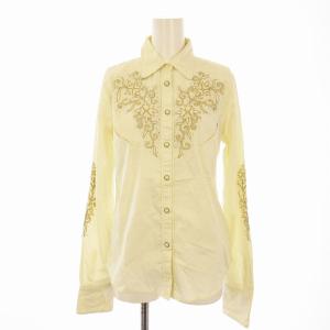 シャツ ブラウス 長袖 刺繍 S アイボリー 41381 /EE