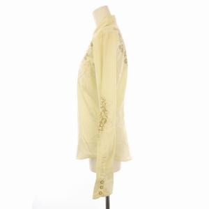 DENIM & SUPPLY RALPH LAUREN シャツ ブラウス 長袖 刺繍 S アイボリー 41381 /EE