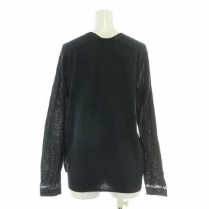 Leilian NEMIKA ニット 長袖 Vネック ストレッチ 薄手 9 黒 ブラック /BB