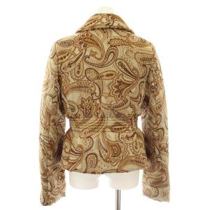 YUKI TORII INTERNATIONAL 21460419 中綿ジャケット ステンカラー ジップアップ ペイズリー柄