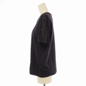 Leilian カットソー Tシャツ 半袖 レース 大きいサイズ 13+ 紺 ネイビー IS-1604610 /EE