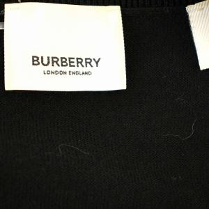 BURBERRY NAVULOA シルク混ウールVネックニット S ブラック