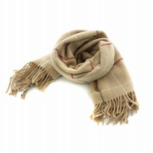 マフラー チェック 刺繍 ベージュ FGC5002530 /NQ