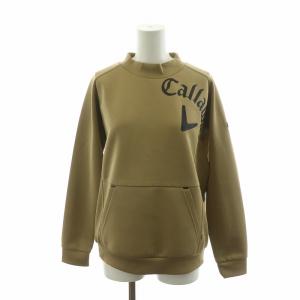 スウェット トレーナー プルオーバー ハイネック ゴルフ GOLF 長袖 ロゴ M ベージュ C22217205