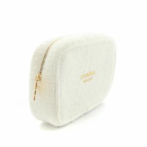 CHANEL ノベルティ クリスマスコフレ ポーチ ラメ ホワイト /NQ OH