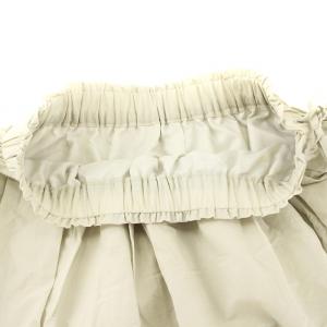 BABYLONE ナイロンギャザースカート 2310010613 フレア ロング マキシ F ライトグレー /KU